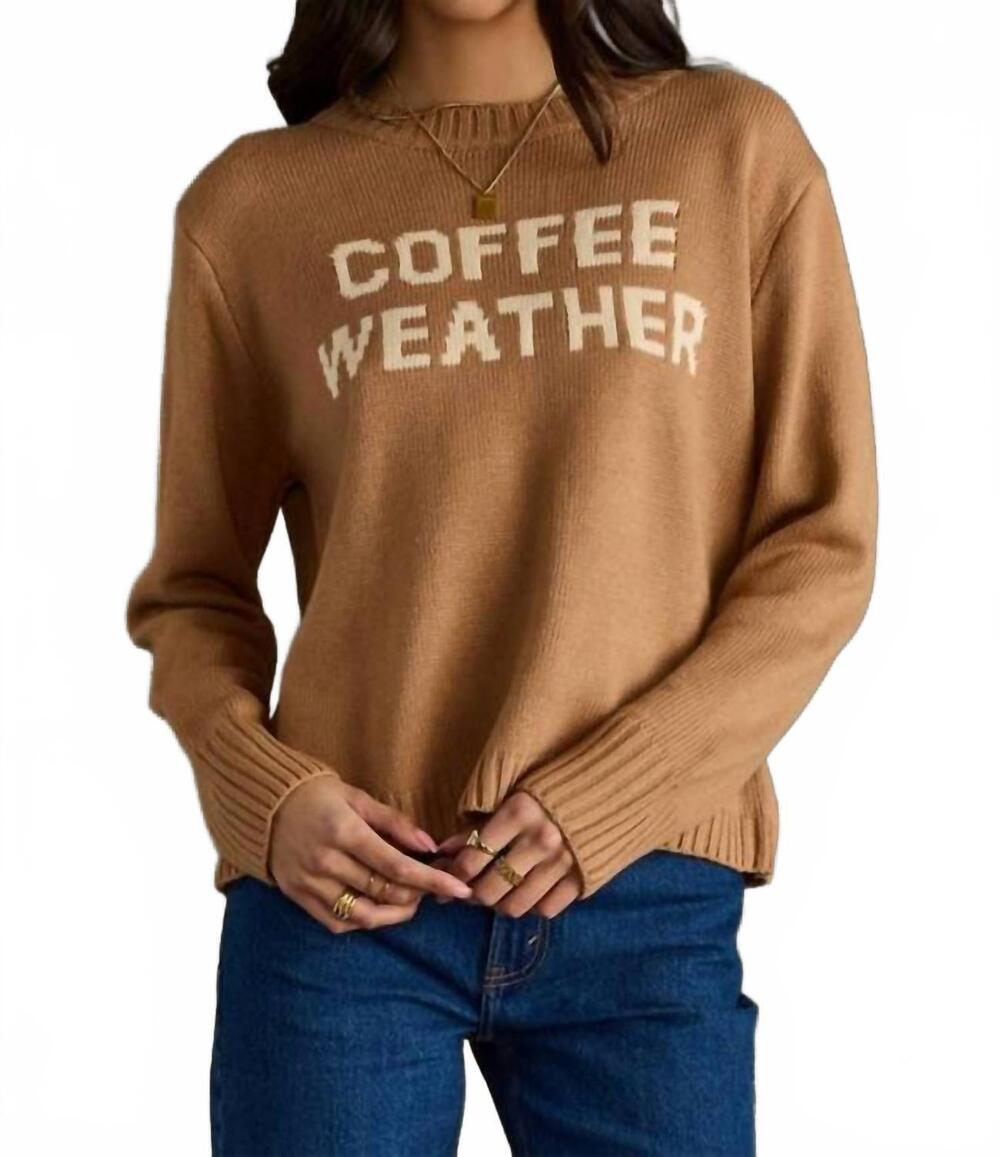 NEW PANACHE coffee weather sweater in light brown